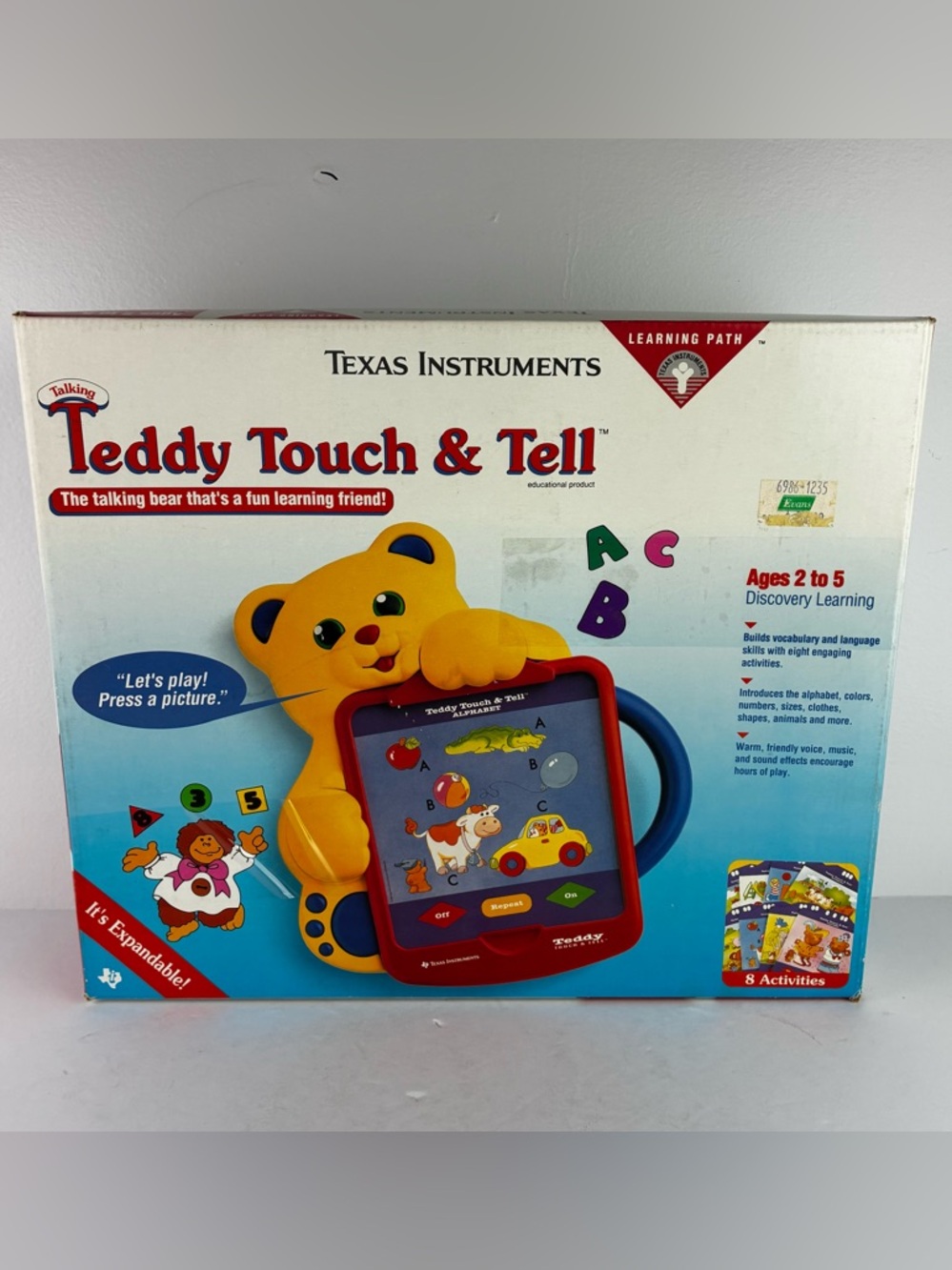 Teddy Touch & Tell Texas Instruments Vintage 1993
